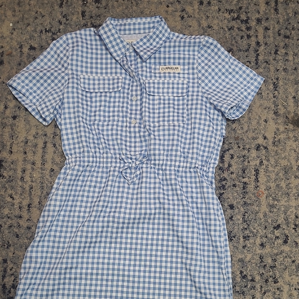 Magellan Blue Gingham Dress